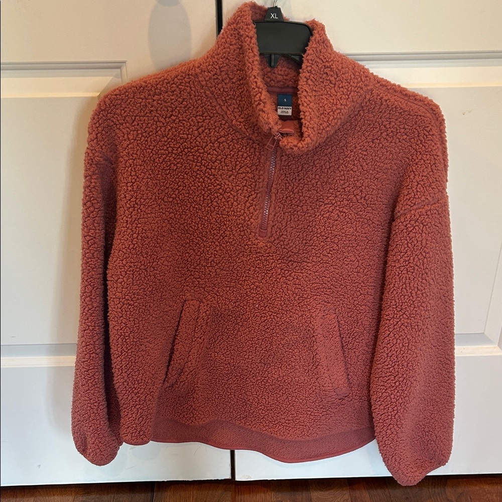 Excellent Muted mauve 1/4 zip Sherpa